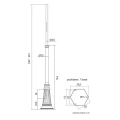 Słup oświetleniowy - maszt aluminiowy 240 cm