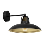 Lampa ścienna - FELIX  czarny / złoty 1xE27 - MLP8904