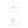 Lampa sufitowa FELIX zielony/złota 1xE27 - MLP7708 - wymiary