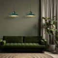 Lampa sufitowa FELIX zielony/złota 2xE27 - MLP7710 - realizacja