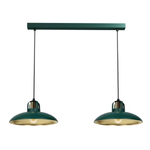 Lampa wisząca - FELIX  zielony / złoty 2xE27 - MLP7710