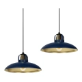 Lampa wisząca FELIX granatowy/złota 2xE27 - MLP7715