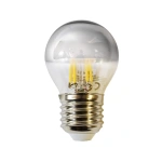 Żarówka dekoracyjna  LED E27 G45 4W biała ciepła 2700K  Filament - Silver -  EKZF8010