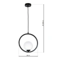 Lampa wisząca BOSTON czarna 1xE14 - MLP5593 - wymiary