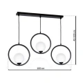 Lampa wisząca BOSTON czarna 3xE14 - MLP5594 - wymiary