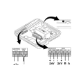 Karta wejść - 2 wejścia / 1 wyjście - przewodowy SBUS - 24V - KW-03m - Sinum - Schemat instalacji