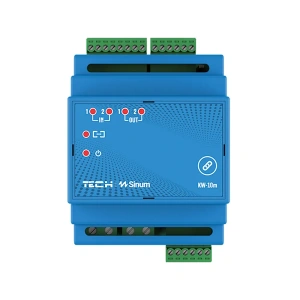 Karta wejść/wyjść na szynę DIN - 3 wejścia / 7 wyjść - przewodowy SBUS - 24V - KW-10m - Sinum