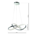 Lampa wisząca CAPPIO chrom 36W LED - ML3806 - wymiary