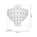 Lampa sufitowa CHELSEA złoty 6xE14 - ML8812 - wymiary
