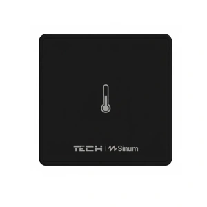 Czujnik temperatury mini - przewodowy - C-S1p - czarny - Sinum