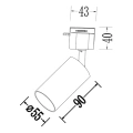 Lampa szynowa 1-fazowa TIGER 1xGU10 - ML2337