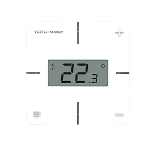 Regulator pokojowy z pomiarem wilgotności - przewodowy SBUS - R-S1 - biały - Sinum