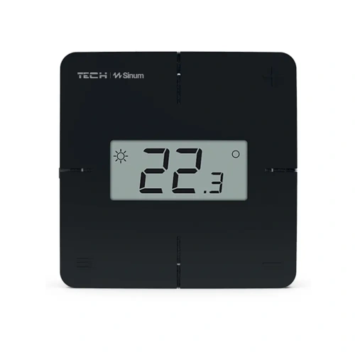 Regulator pokojowy z pomiarem wilgotności - przewodowy SBUS - R-S1 - czarny - Sinum