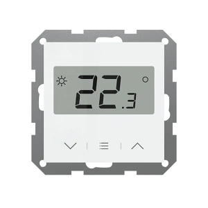 Regulator pokojowy z pomiarem wilgotności do ramki - przewodowy SBUS - FR-S2 - biały - Sinum