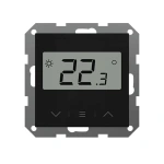 Regulator pokojowy z pomiarem wilgotności do ramki - przewodowy SBUS - FR-S2 - czarny - Sinum