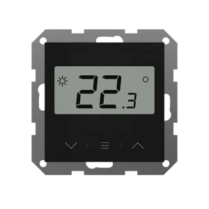 Regulator pokojowy z pomiarem wilgotności do ramki - przewodowy SBUS - FR-S2 - czarny - Sinum