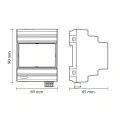 Extender sygnału przewodowego MODBUS - na szynę DIN - WiFi/LAN - 230VAC - EX-MODBUS - Rysunek techniczny