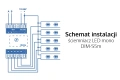 Ściemniacz LED mono - 5 kanałowy - 24V 5x2.5A - przewodowy SBUS - na szynę DIN - DIM-S5m - Sinum - Schemat instalacji