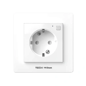 Gniazdo elektryczne 16A 230V do ramki z pomiarem mocy i energii - bezprzewodowy 868Mhz - FF-230 - biały - Sinum
