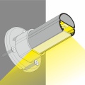 Profil aluminiowy LED OVAL20 czarny z kloszem