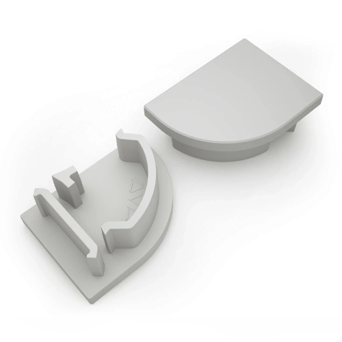 Zaślepka szara do profilu aluminiowego LED MAGLYTE-10 ANGULAR - kpl. 2 szt.