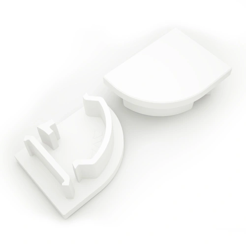 Zaślepka biała do profilu aluminiowego LED MAGLYTE-10 ANGULAR - kpl. 2 szt.