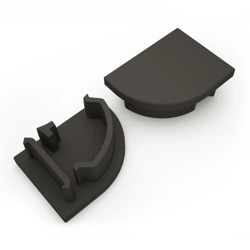 Zaślepka czarna do profilu aluminiowego LED MAGLYTE-10 ANGULAR - kpl. 2 szt.
