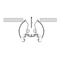 Uchwyt sprężyna do profilu aluminiowego LED PHIL.v2 WPUST - kpl. 4 szt. - schemat montażu