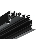 Profil aluminiowy LED PHIL.v2 WPUST czarny z kloszem