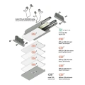 Profil aluminiowy LED PHIL.v2 WPUST czarny z kloszem - akcesoria