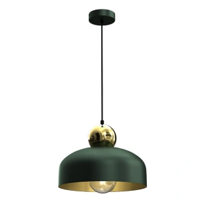 Lampa wisząca - HARALD zielony/złoty 1xE27 - MLP7694