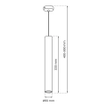 Lampa wisząca - HUDSON czarny 1xGU10 - MLP8791 - wymiary