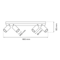Lampa sufitowa - HUDSON biały 4xGU10 - MLP8804 - wymiary