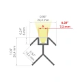 Profil aluminiowy LED PIKO-KZ - wymiary