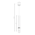 Lampa wisząca - JOKER biały/chrom 1xGU10 - MLP1347 - wymiary