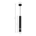 Lampa wisząca - JOKER czarny/chrom 1xGU10 - MLP1413 - wymiary