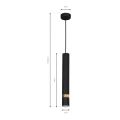 Lampa wisząca - JOKER czarny/złoty 1xGU10 - MLP6079 - wymiary