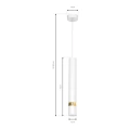 Lampa wisząca - JOKER biały/złoty 1xGU10 - MLP6081 - wymiary