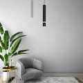 Lampa wisząca - JOKER czarny/drewno 1xGU10 - MLP6305 - realizacja