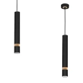 Lampa wisząca - JOKER czarny/drewno 1xGU10 - MLP6305