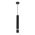 Lampa wisząca - JOKER czarny/drewno 1xGU10 - MLP6305