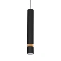 Lampa wisząca - JOKER czarny/drewno 1xGU10 - MLP6305