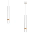 Lampa wisząca - JOKER biały/drewno 1xGU10 - MLP6301
