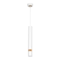 Lampa wisząca - JOKER biały/drewno 1xGU10 - MLP6301