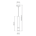 Lampa wisząca - JOKER czarny/inox 1xGU10 - MLP9673 - wymiary