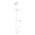 Lampa wisząca - JOKER zielony/złoty 1xGU10 - MLP7720 - wymiary