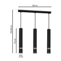 Lampa wisząca - JOKER czarny/chrom 3xGU10 - MLP1414 - wymiary