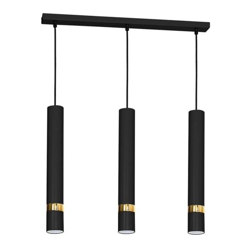 Lampa wisząca - JOKER czarny/złoty 3xGU10 - MLP6080