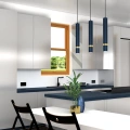 Lampa wisząca - JOKER granatowy/złoty 3xGU10 - MLP7726 - realizacja