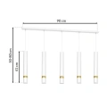 Lampa wisząca - JOKER biały/złoty 5xGU10 - MLP6122 - wymiary